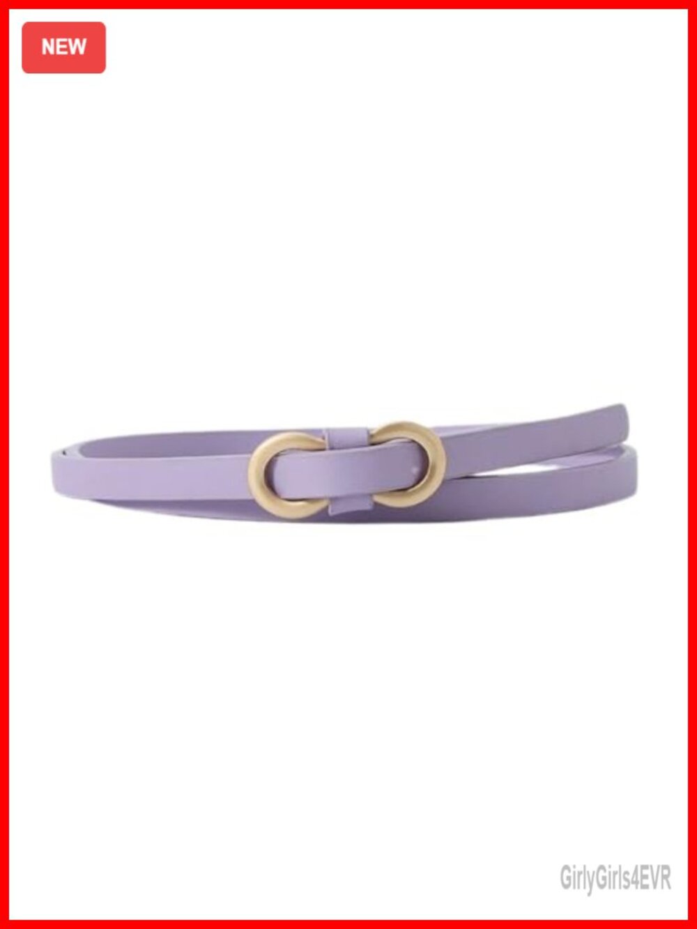 Faux Leather Skinny Belt Metal Buckle Holeless Slimming Dress Belt